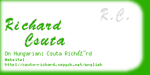 richard csuta business card